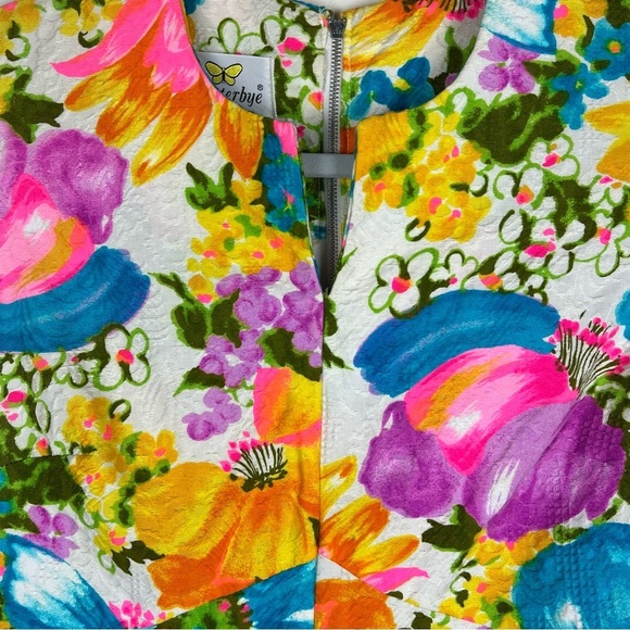 Flutterbye | True Vintage 60s Groovy Floral Hawaiian Midi / Maxi Dress | M - Picture 8 of 14